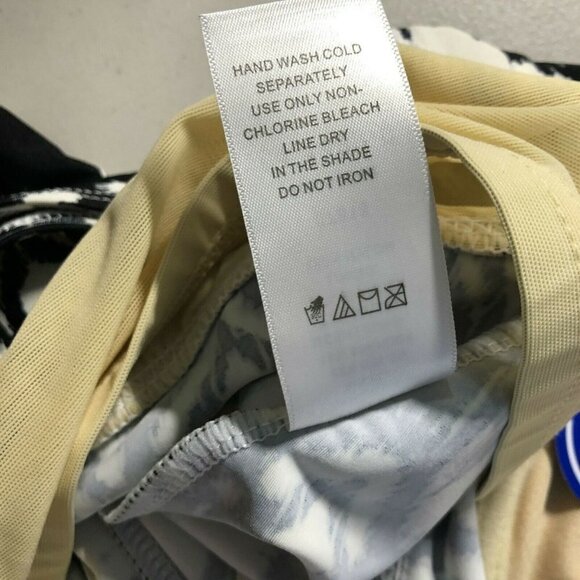 Swimsuits For All Tankini Swim Top Black White - Picture 8 of 8